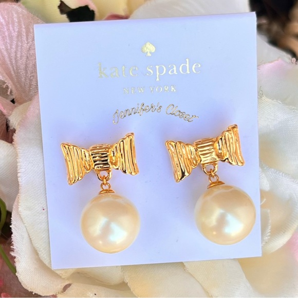 NWT ♠️ Kate Spade Pearl Drop Earrings - Picture 4 of 5